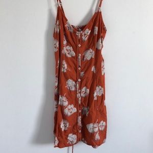 Orange floral buttoned Abercrombie dress